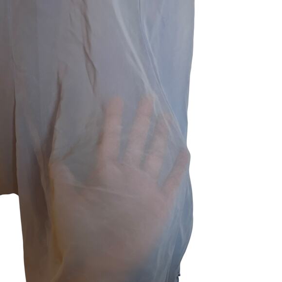 Secret Treasures Y2K Babydoll Slip Dress Ruffle Straps Blue Lace Nighty Sequin L - Picture 9 of 9